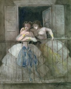 Filles sur le balcon, 1855-60
